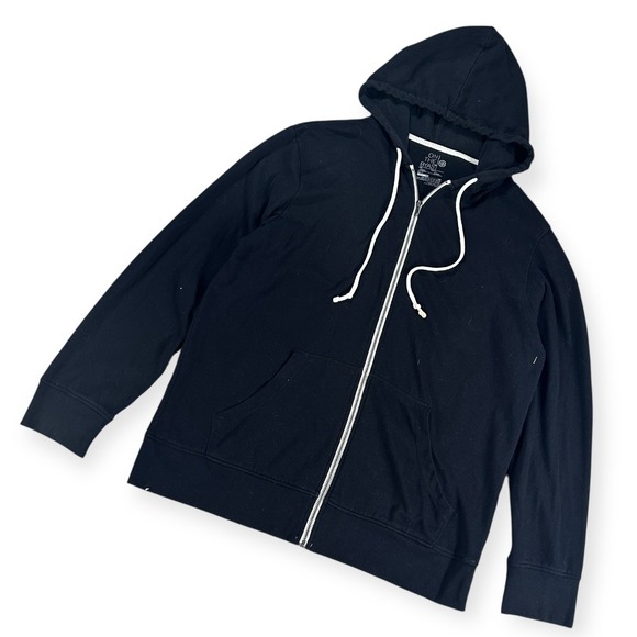 On The Byas Mens XL Full Zip Hoodie Black Cotton Blend RN 090233 - Picture 2 of 11